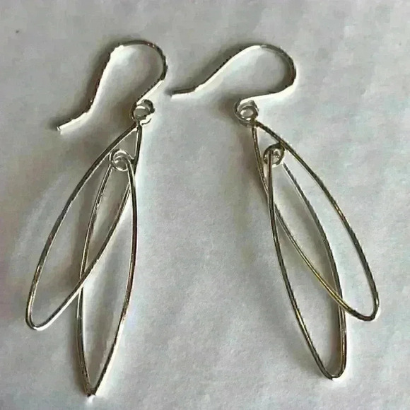 Giani Bernini New Double Oval Drop Earrings - Picture 2 of 8